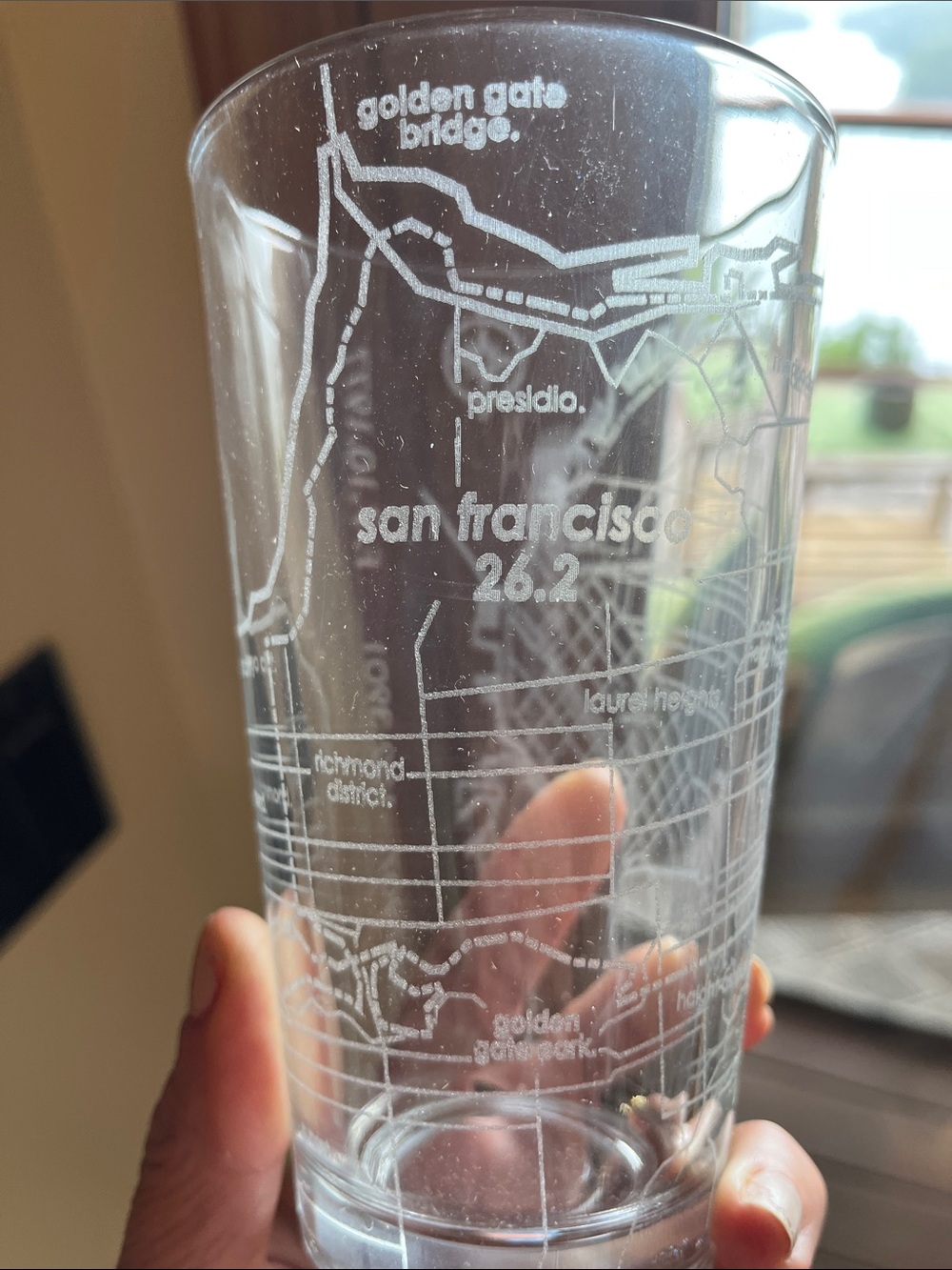 San Francisco Marathon 26.2 Clear Glass Tumbler